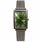 Vintage Edward Lynn Green Distorted Numeral Mesh Quartz Watch - Requires a Battery