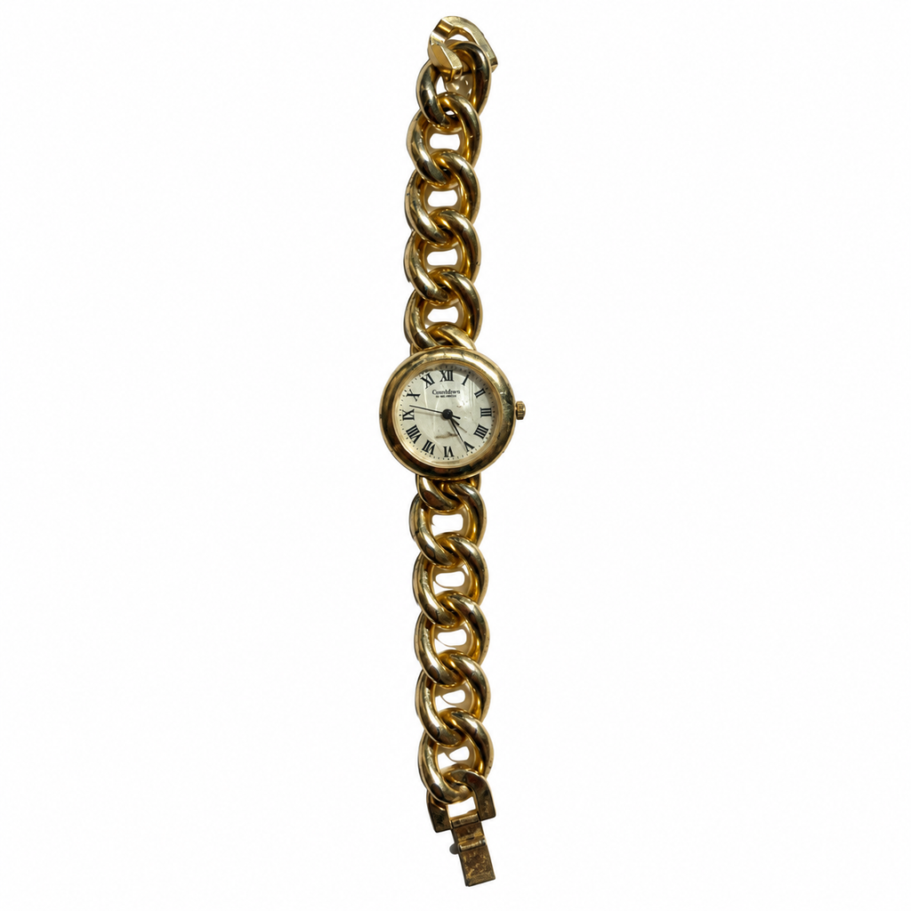 Vintage Countdown by Helbros Roman Numeral Chain Quartz Watch - Requires a Battery