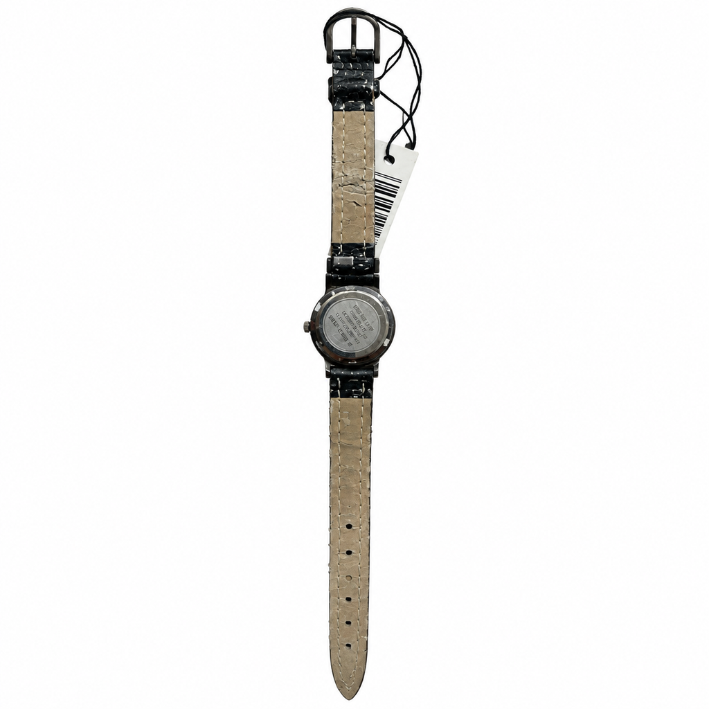 Vintage Edward Lynn Black Concentric Dial Quartz Watch - Requires a Battery