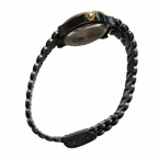 Vintage Sergio Valente Black and Gold Quartz Bracelet Watch - Requires a Battery