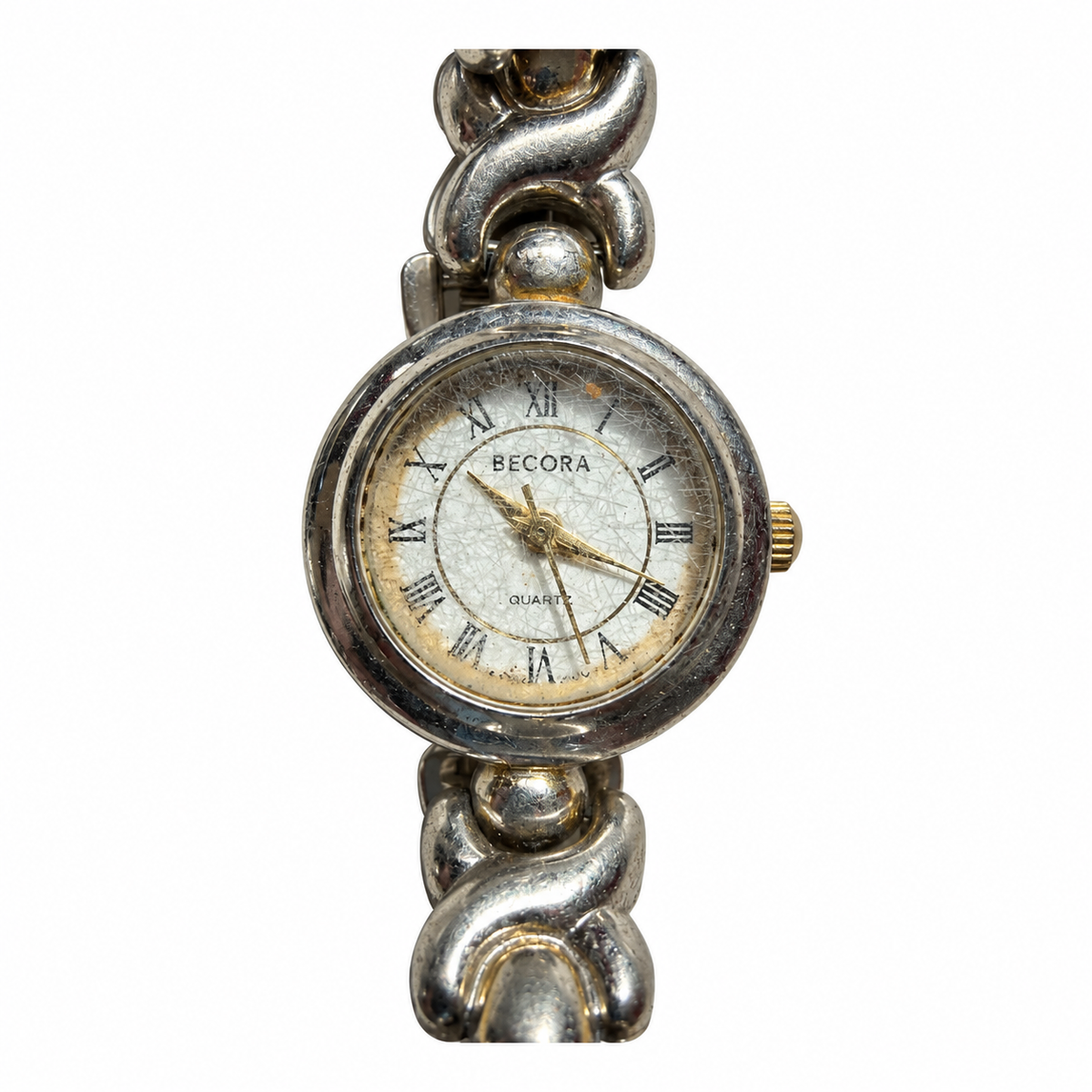 Vintage Becora Roman Numeral Quartz Bracelet Watch - Requires a Battery