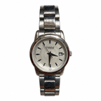 Vintage Caravelle by Bulova 43M102 Silver Date Quartz Watch - Requires a Battery