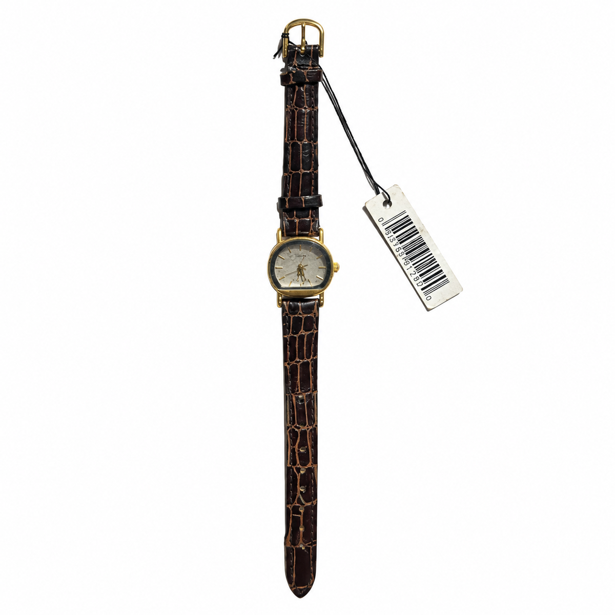 Vintage Palm Tree Motif Gold-Tone Quartz Watch - Requires a Battery