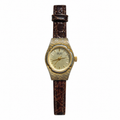 Vintage Sharp Textured Gold-Tone Quartz Watch - Requires a Battery
