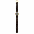 Vintage Sharp Textured Gold-Tone Quartz Watch - Requires a Battery