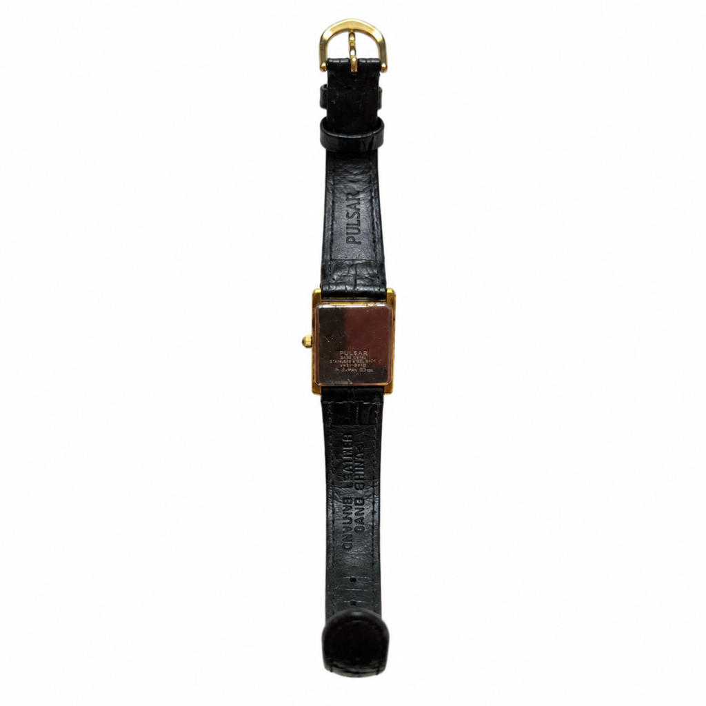 Vintage Pulsar Rectangular Roman Numeral Quartz Watch - Requires a Battery