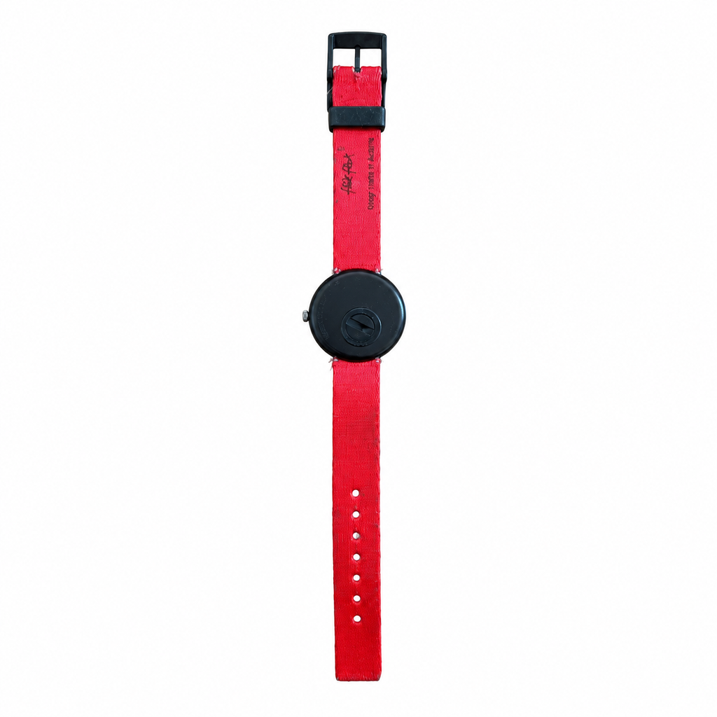 Vintage Disney Goofy Cowboy Time Teacher Watch - Red Fabric - Battery Required
