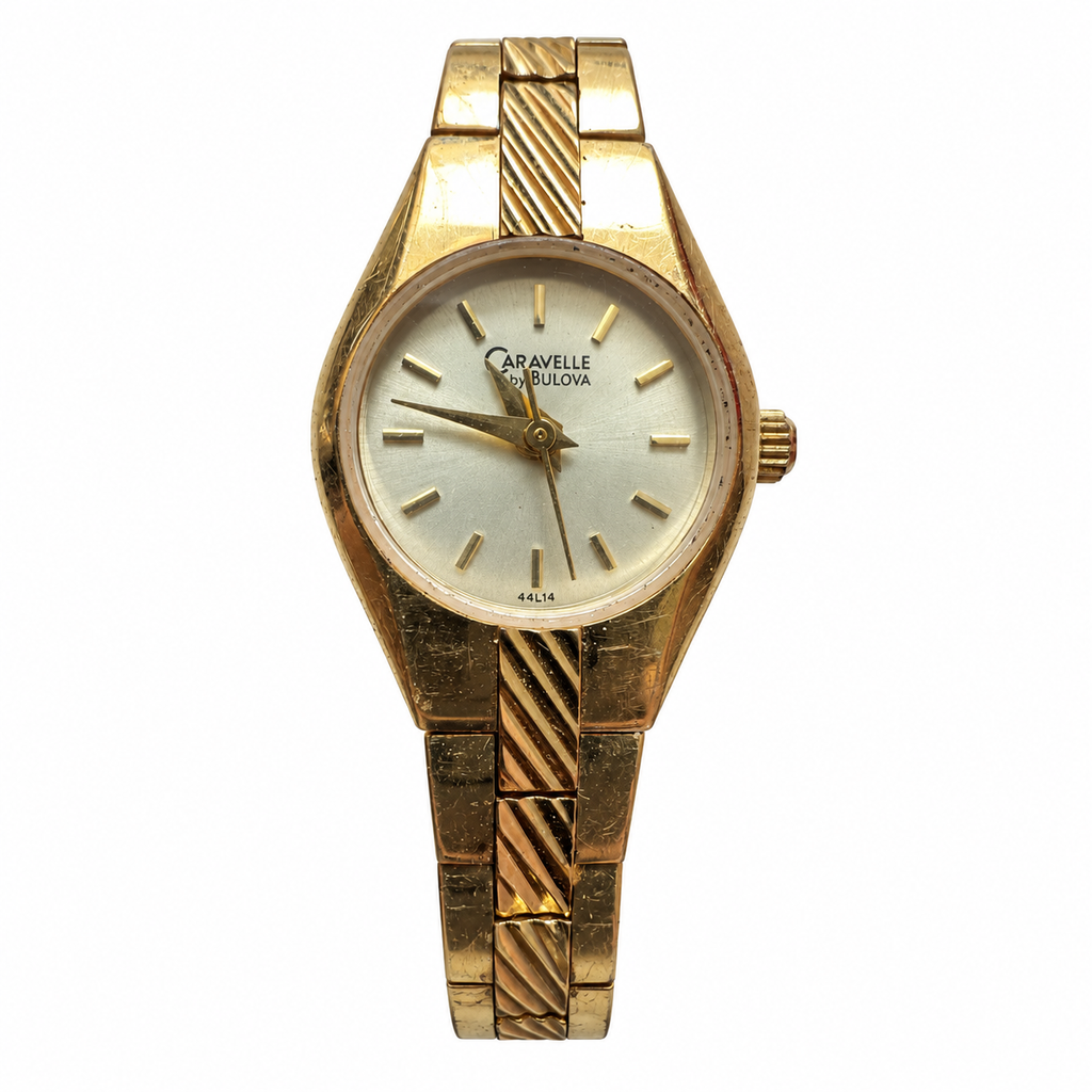 Vintage Caravelle by Bulova 44L14 Gold-Tone Quartz Watch - Requires a Battery
