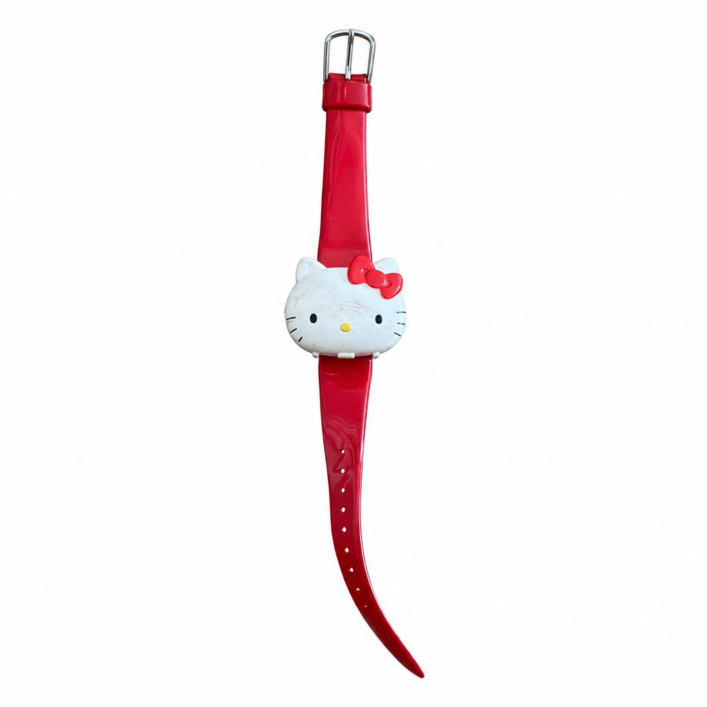 Vintage Sanrio Hello Kitty Flip-Top Locket Watch - Red & - Battery Required