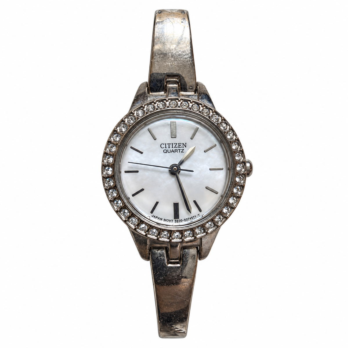 Vintage Citizen 5930-S07457 Crystal Bezel Quartz Watch - Requires a Battery