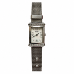 Vintage Pulsar Rectangular Crystal-Accent Mesh Quartz Watch - Requires a Battery