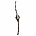 Vintage Meera Textured Silver-Tone Quartz Bracelet Watch - Requires a Battery