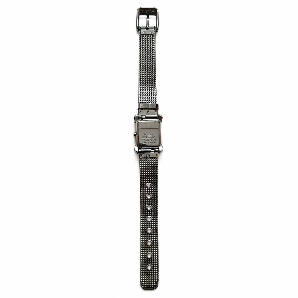 Vintage Pulsar Rectangular Crystal-Accent Mesh Quartz Watch - Requires a Battery