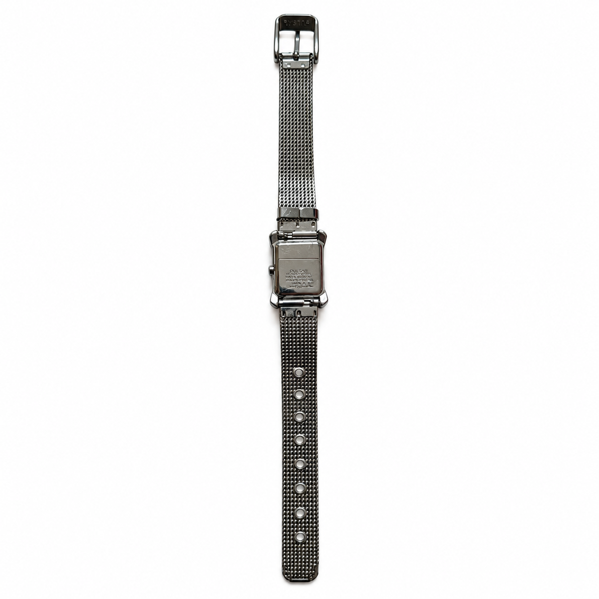 Vintage Pulsar Rectangular Crystal-Accent Mesh Quartz Watch - Requires a Battery