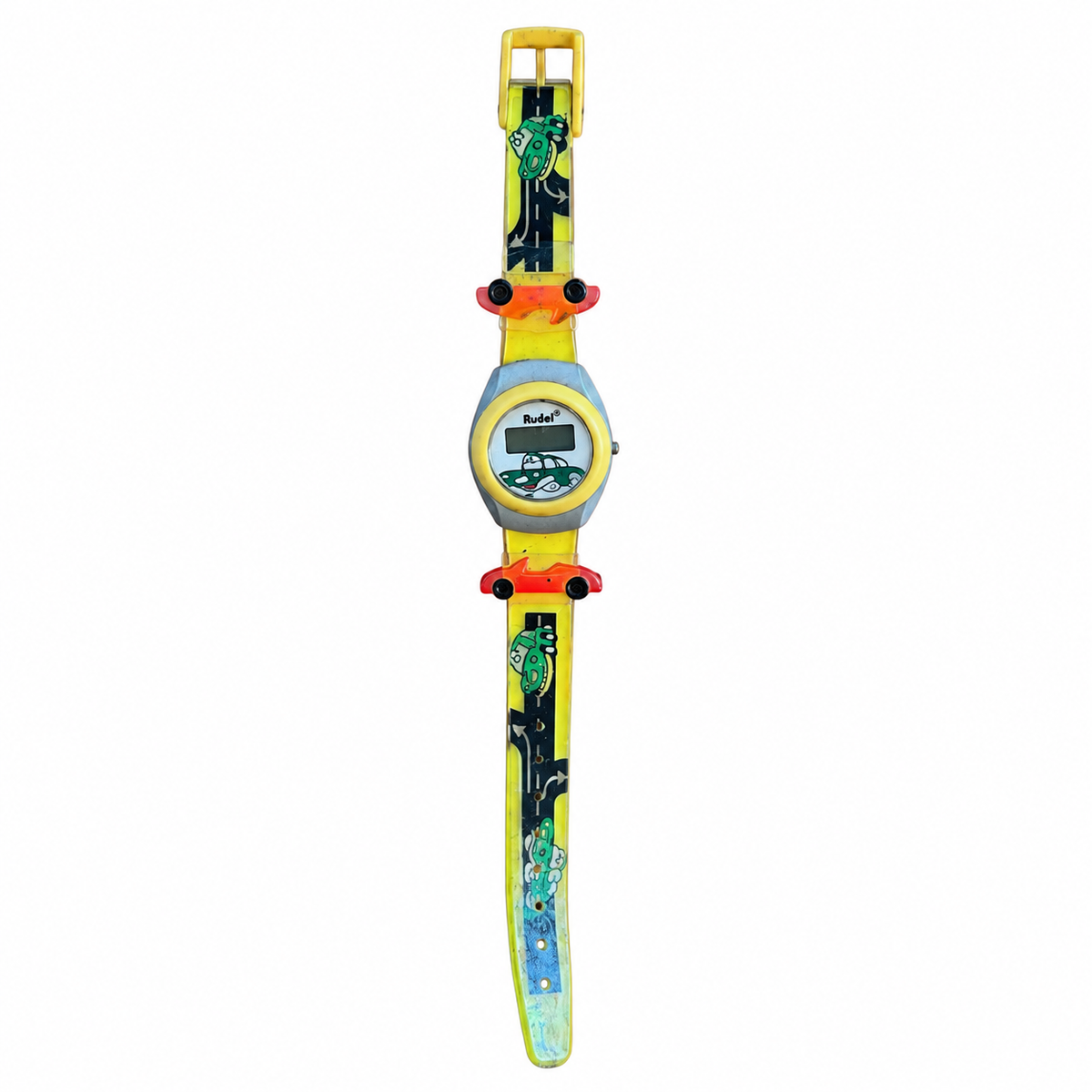 Vintage Audel Skateboard Digital Kids Watch - Yellow/Green - Battery Required