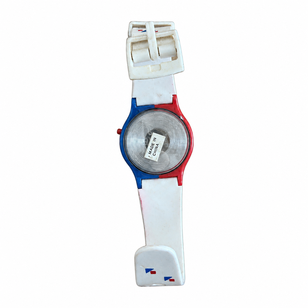 Vintage Jordache Digital Quartz Watch - Red/Blue/White - Battery Required