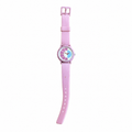 Vintage Lavender Purple Abstract Dial Silicone Strap Quartz - Battery Required
