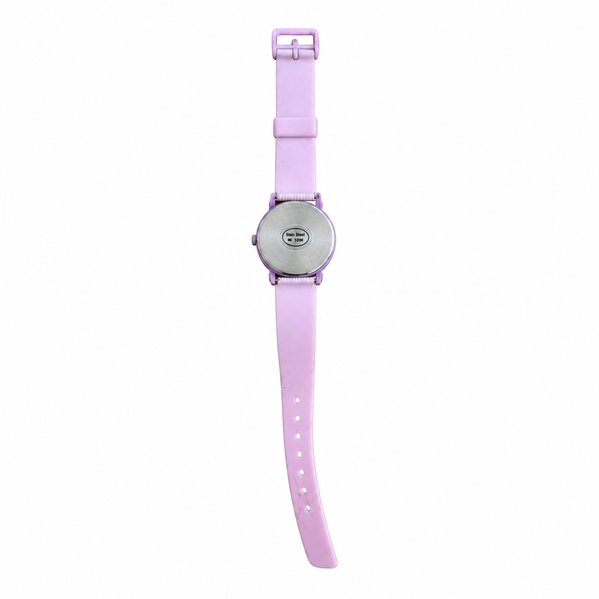 Vintage Lavender Purple Abstract Dial Silicone Strap Quartz - Battery Required