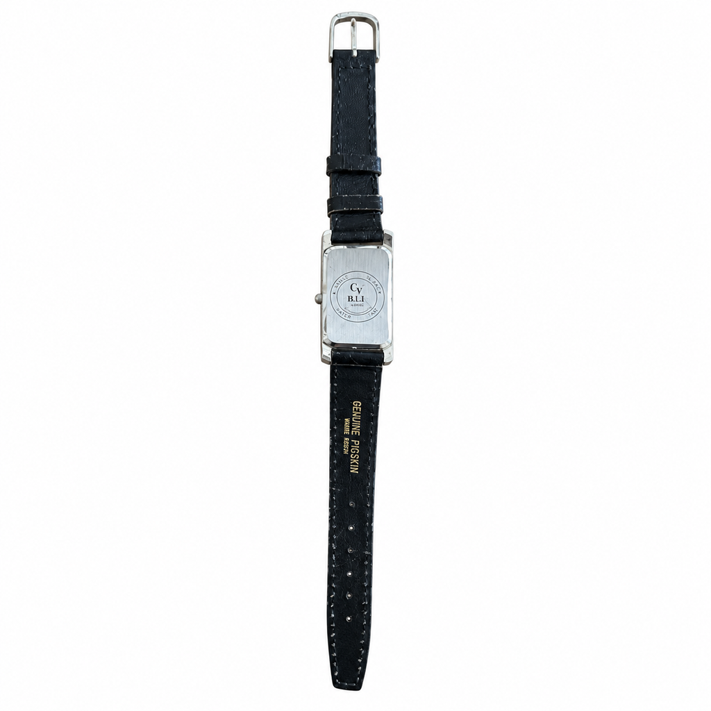 Vintage Gloria Vanderbilt GV II Quartz Tank Watch - Silver - Battery Required