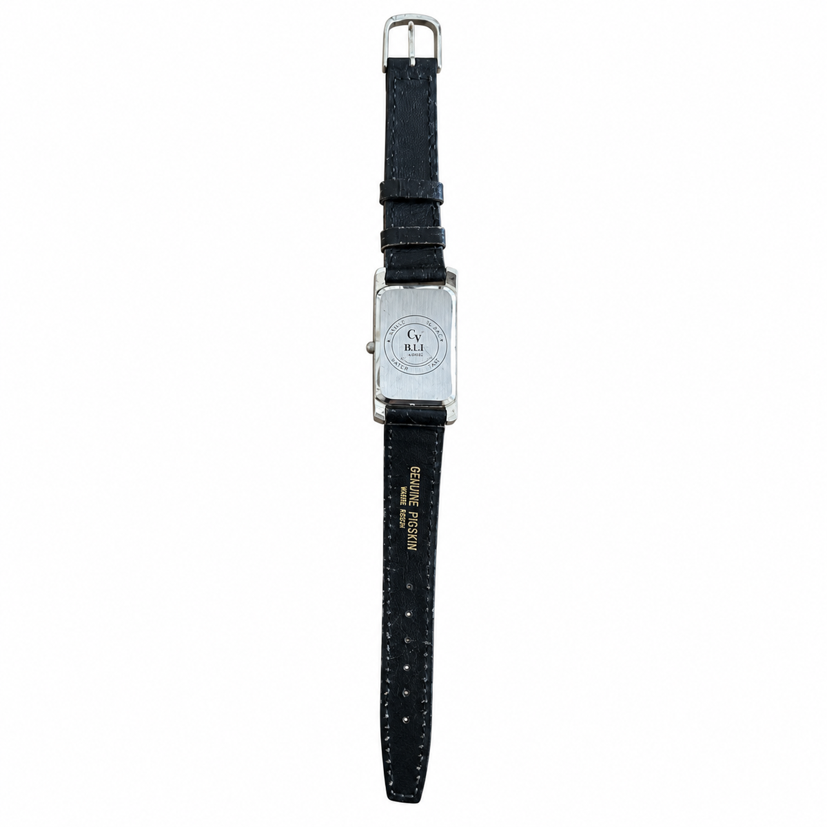 Vintage Gloria Vanderbilt GV II Quartz Tank Watch - Silver - Battery Required