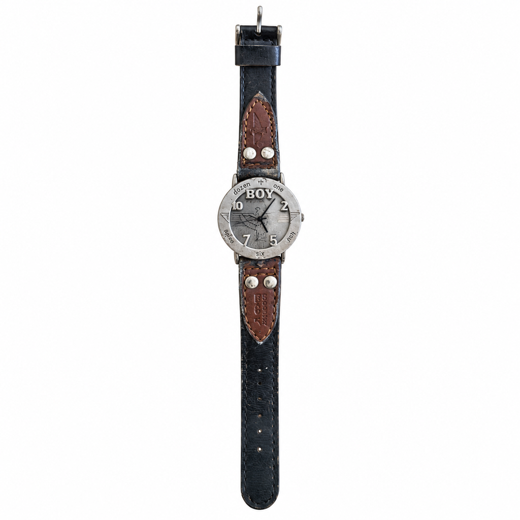 Vintage BOY London Retro Club Culture Quartz Watch - Studded - Battery Required