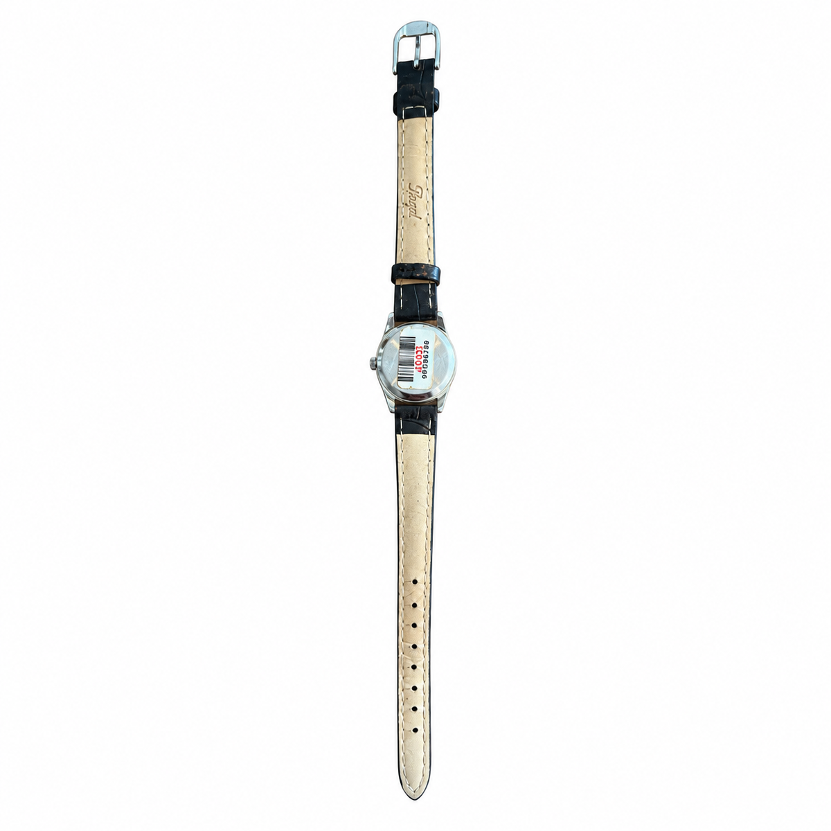 Vintage Regal Quartz Analog Watch - Black Dial & Leather - Battery Required