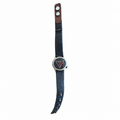 Vintage GUESS Triangle Logo Quartz Watch - Black Leather - Battery Required