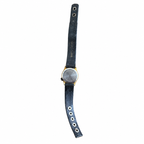 Vintage GUESS Triangle Logo Quartz Watch - Black Leather - Battery Required