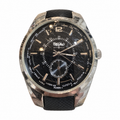 Vintage Mossimo World Time-Style Black Dial Quartz Watch with Black Strap - Requires a Battery