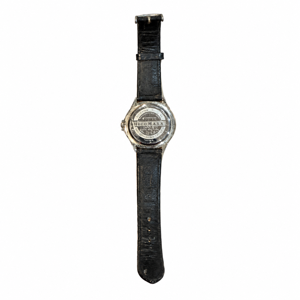 Vintage Hugo Maxx White Dial Date Japan Quartz Water-Resistant Watch - Requires a Battery