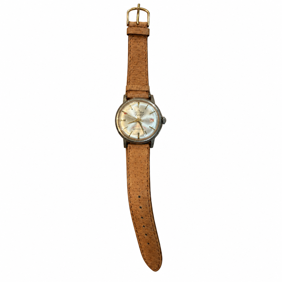Vintage Lourin Perrard Super Automatic 25 Jewels Date Watch - Requires Winding