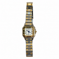 Vintage M. Cassini Two-Tone Square Roman Numeral Quartz Watch - Requires a Battery