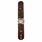 Vintage dean. Minimalist Wide Leather Cuff Quartz Watch - Requires a Battery