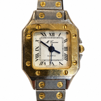 Vintage M. Cassini Two-Tone Square Roman Numeral Quartz Watch - Requires a Battery