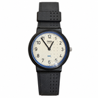 Vintage Timex White Dial Black Resin Strap Quartz Watch - Requires a Battery