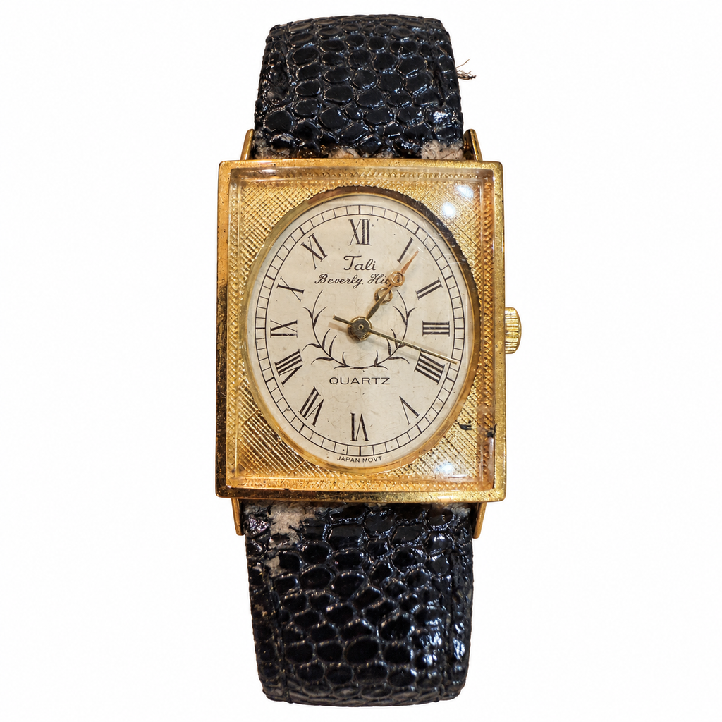 Vintage Tali Beverly Hills Gold-Tone Roman Numeral Quartz Watch - Requires a Battery