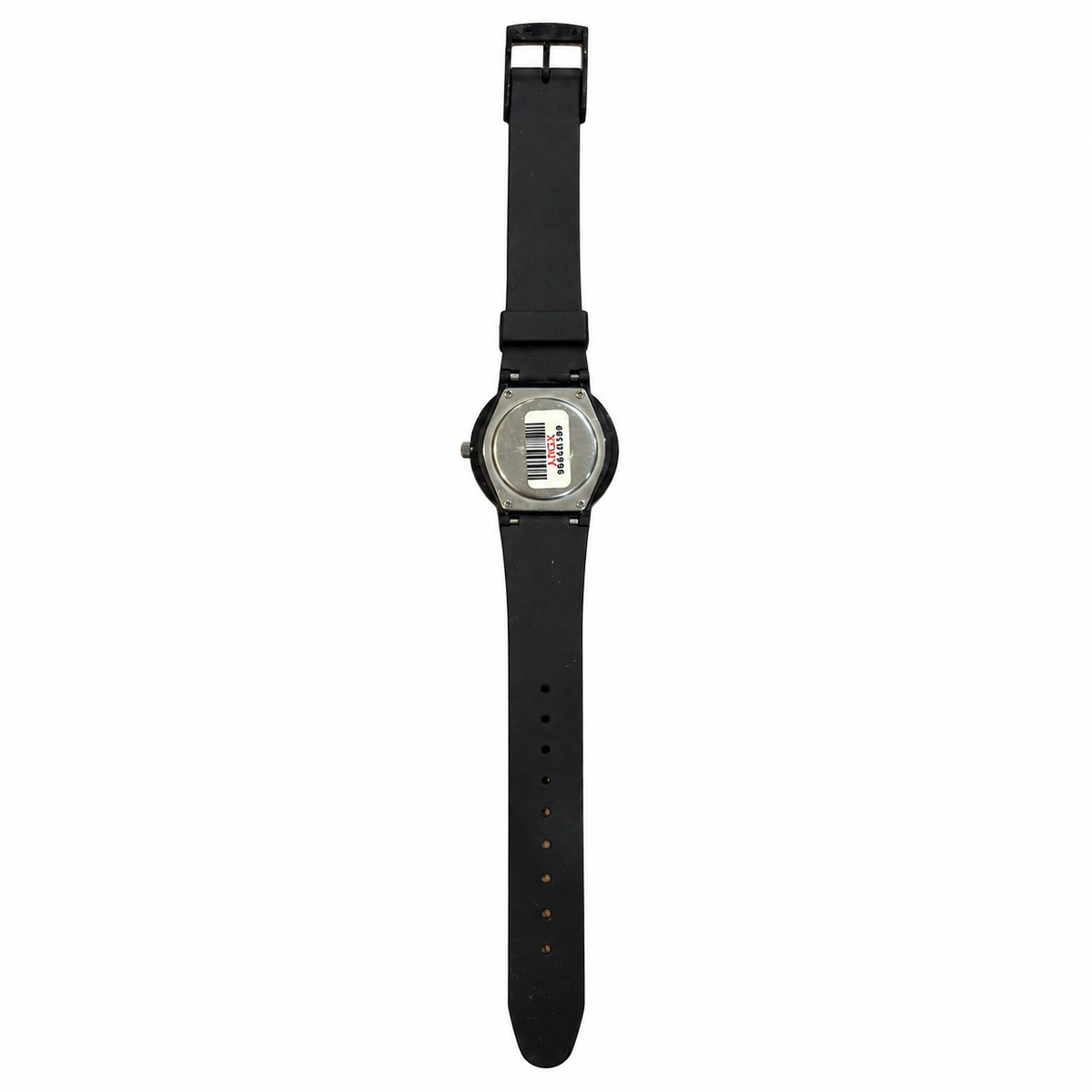 Vintage Timex White Dial Black Resin Strap Quartz Watch - Requires a Battery