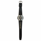 Vintage Skagen Denmark Steel Black Dial Leather Quartz Watch - Requires a Battery