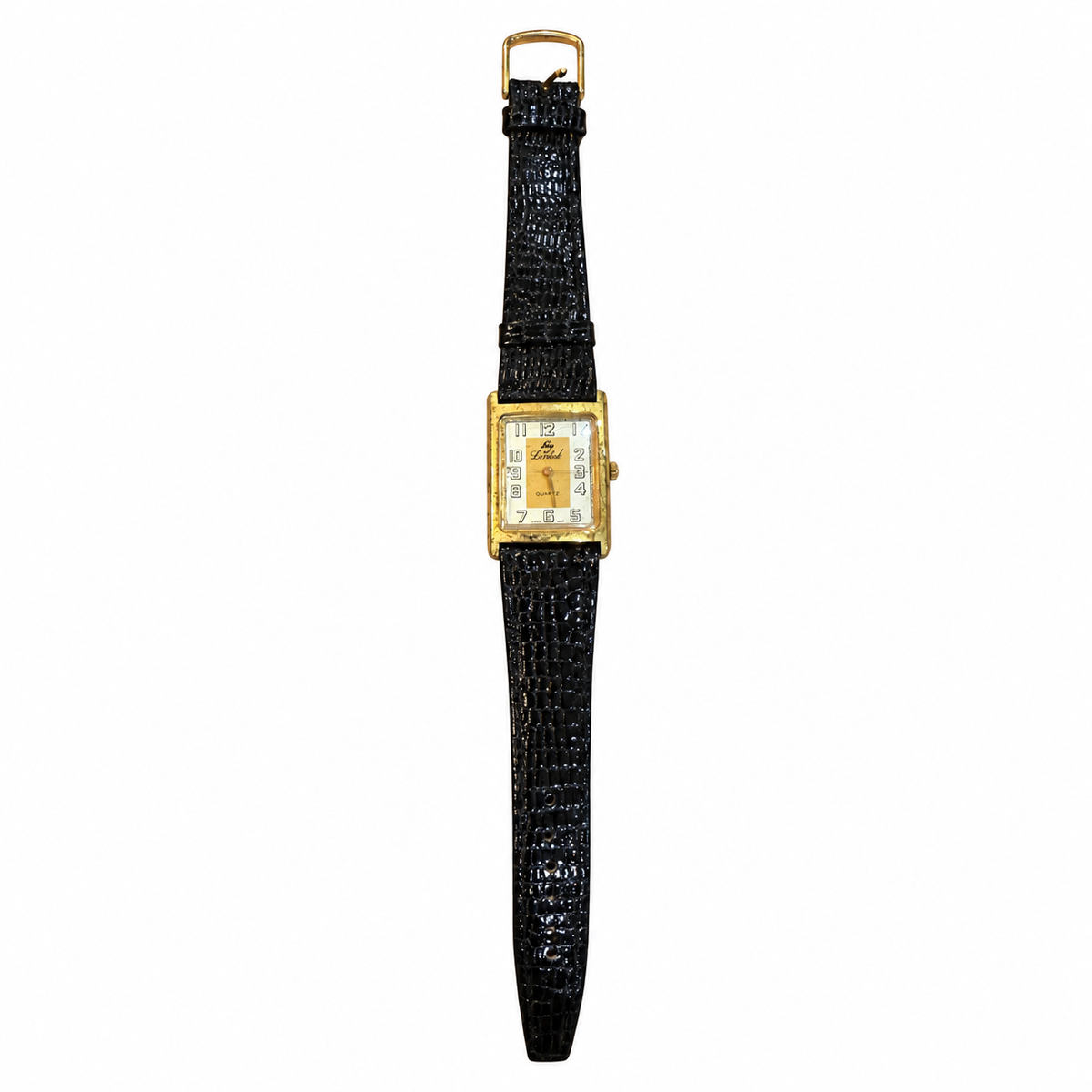 Vintage Le Sand Rectangular Gold-Tone Quartz Dress Watch - Requires a Battery