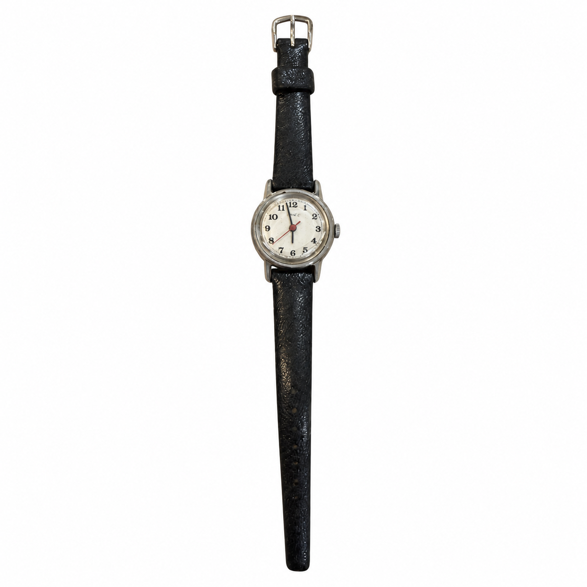 Vintage Timex White Dial Red Seconds Mechanical Watch - Requires Winding