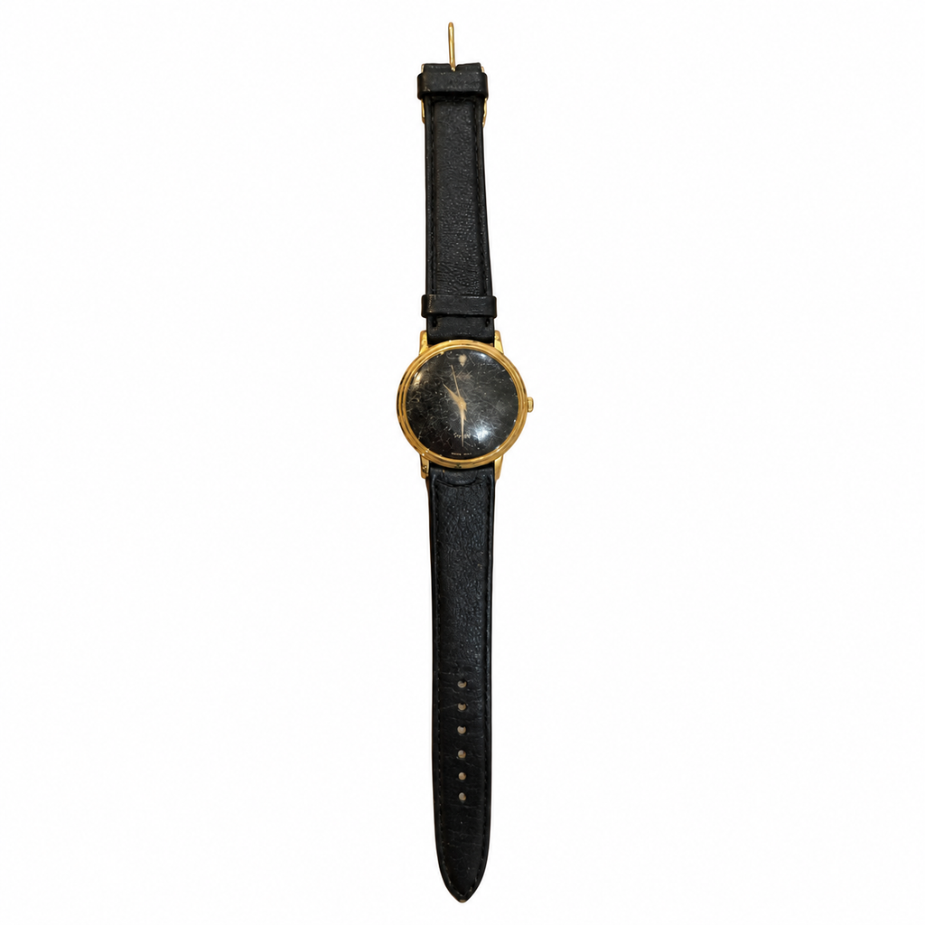 Vintage Minimalist Black Dial Japan Quartz Watch - Requires a Battery