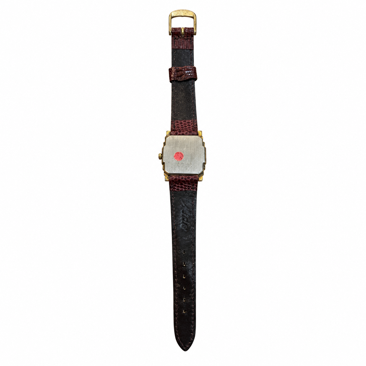 Vintage Rectangular Art Deco Style Quartz Watch Brown Strap - Requires a Battery