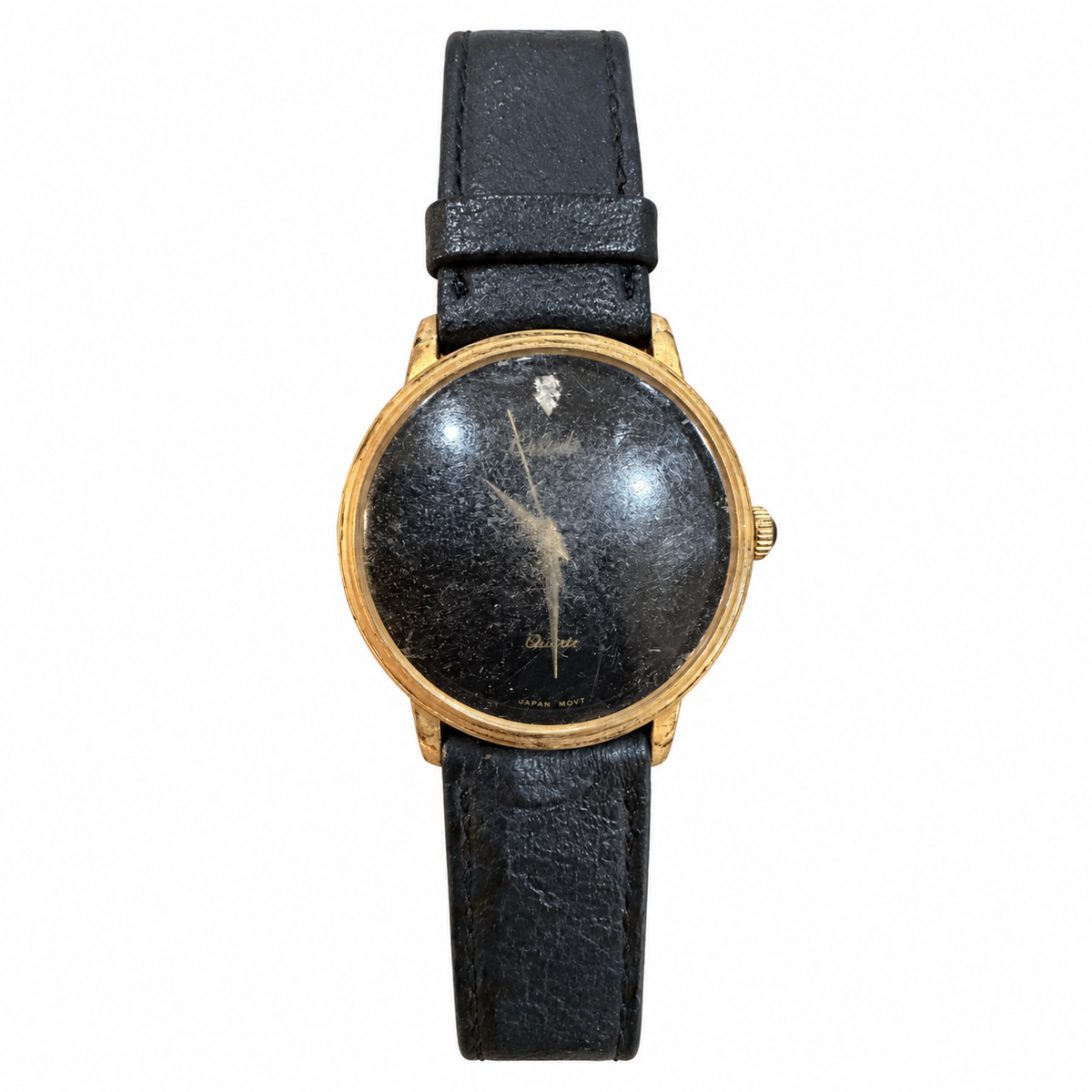 Vintage Minimalist Black Dial Japan Quartz Watch - Requires a Battery