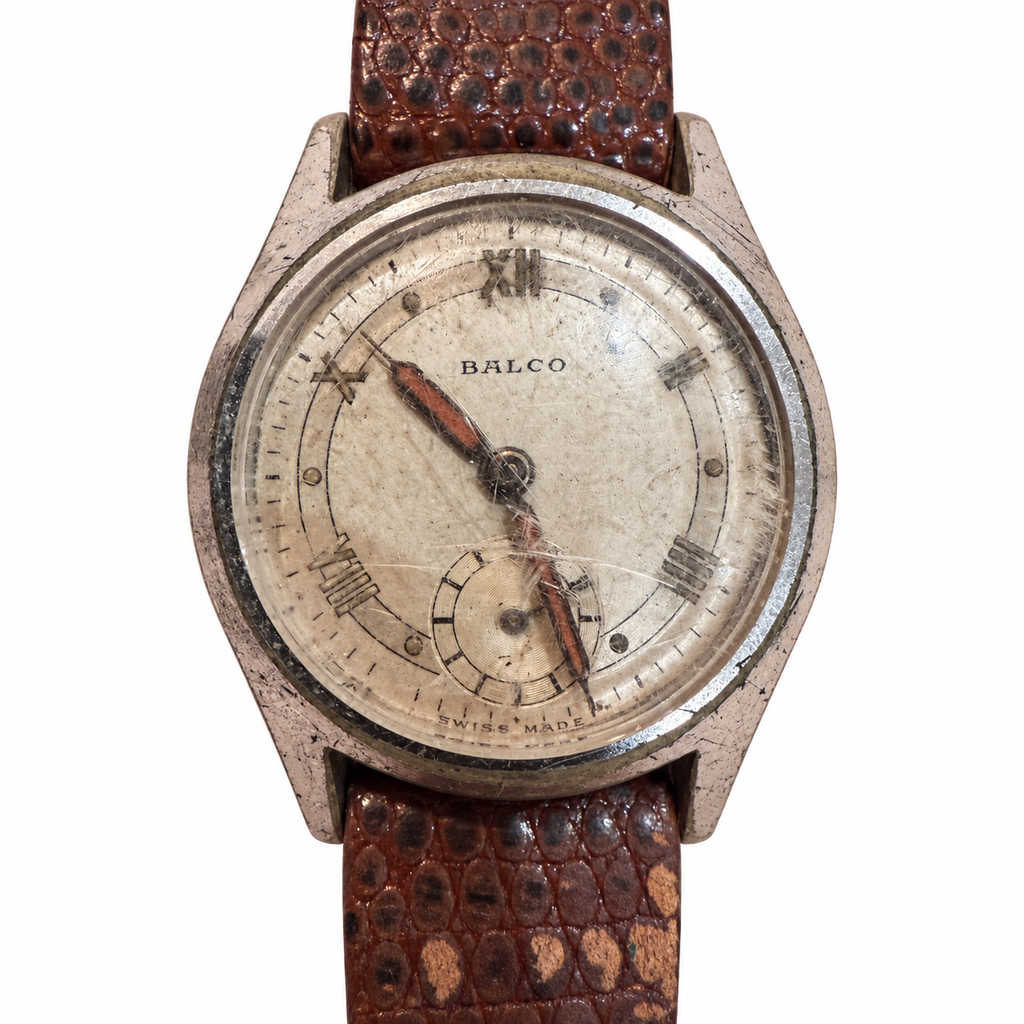 Vintage Balco Swiss Small Seconds Mechanical Watch - Requires Winding