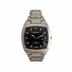 Vintage Mark Naimer MN-1075 Quartz Black Dial Stainless Steel Watch - Requires a Battery
