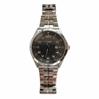 Vintage Fossil Stainless Steel Charcoal Dial Sport Quartz Watch - Requires a Battery