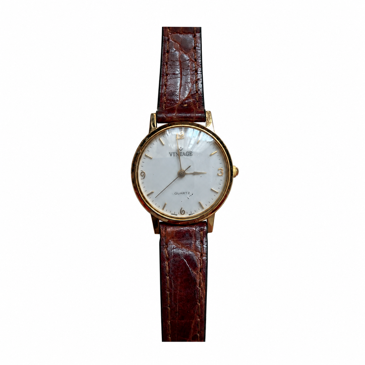 Vintage Gold-Tone Japanese Quartz Dress Watch - Requires a Battery