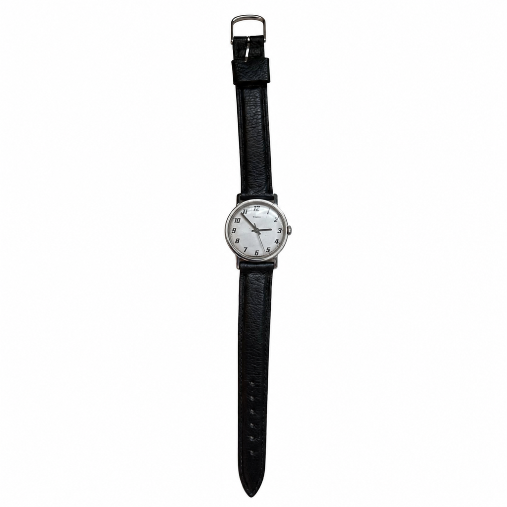 Vintage Timex White Dial Mechanical Watch - Requires Winding