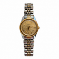 Vintage Timex Two-Tone Gold Dial Quartz Date Watch