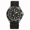 Vintage Q&Q Black Diver-Style 50M Quartz Watch